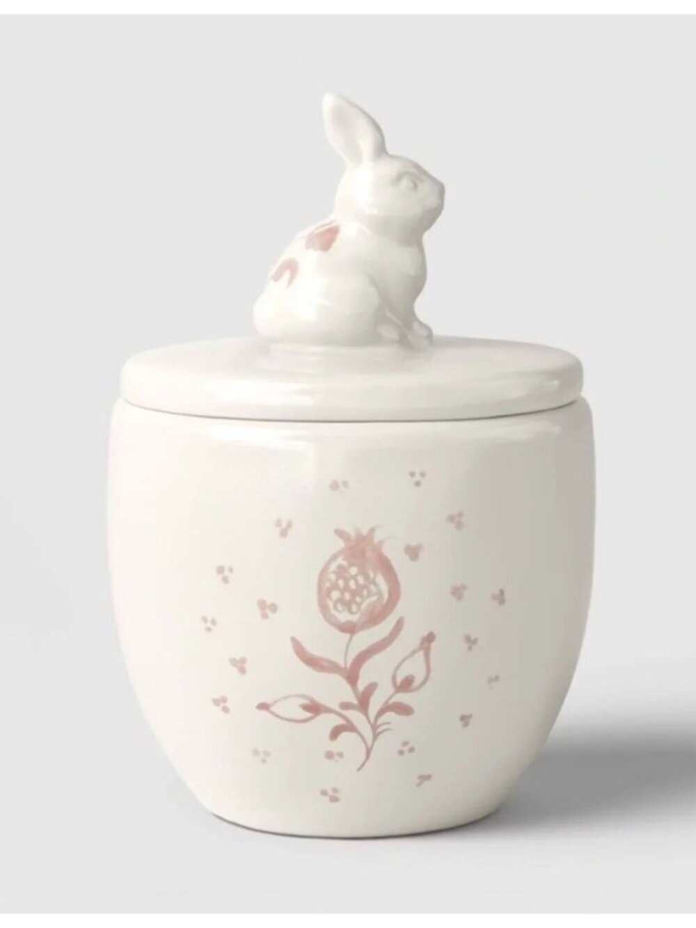 Target Easter Stoneware Aralia Sugar Jar White Pink Threshold™ Tabletop Decor